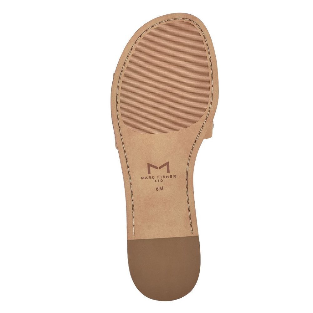 NEW Marc Fisher LTD Pacca Slide Sandal, Size 6.5 in Natural Tan Brown - Picture 4 of 8